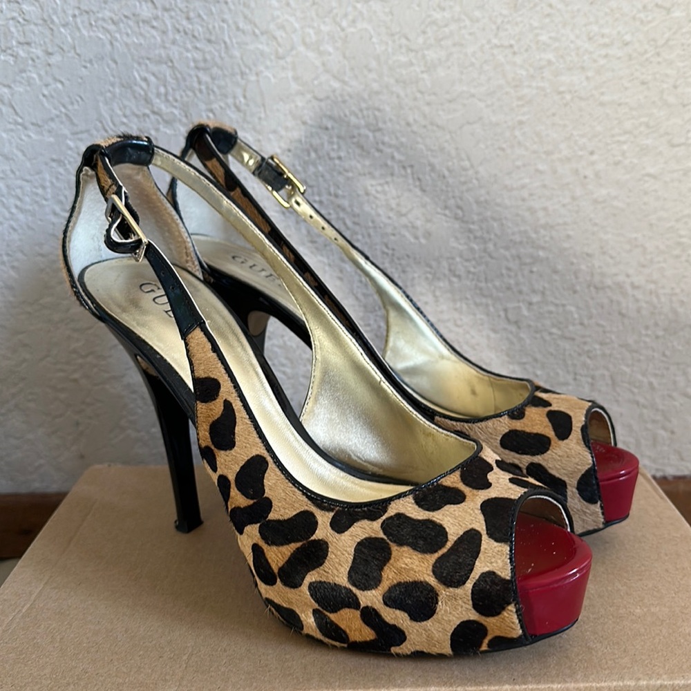 Guess Cheetah Print Heels